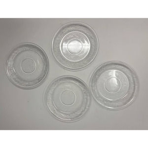 Textured Clear Saucers Set of‎ 4